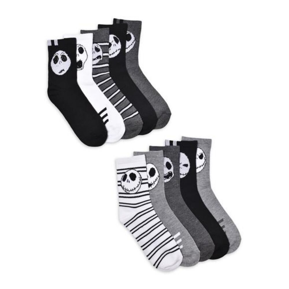 NWT The Nightmare Before Christmas  Crew Socks, 10-Pack, Shoe Sizes 4-10